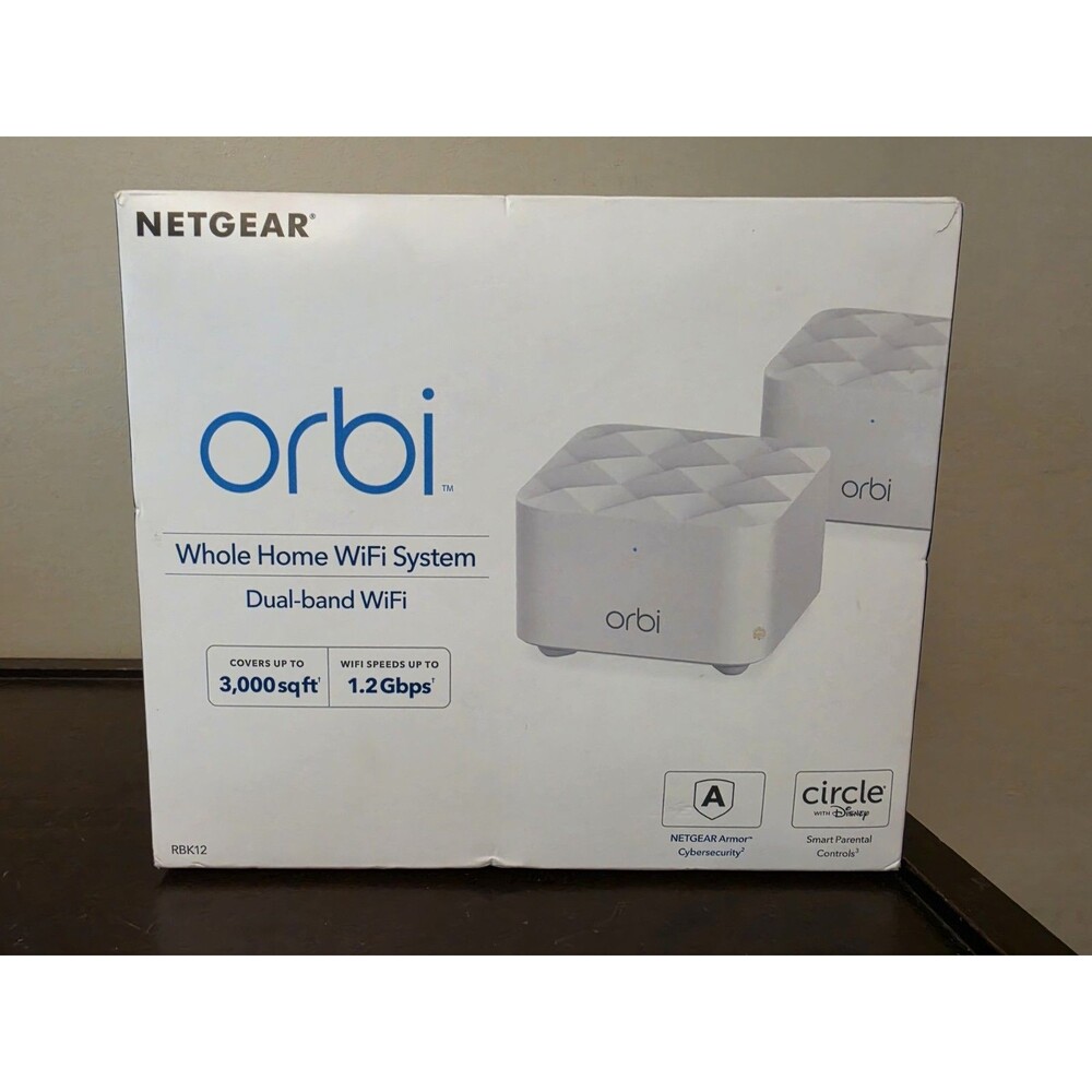 Orbi RBK12-100nas Whole Home Dual Band Wi-Fi System 3000 sq. ft. Coverage